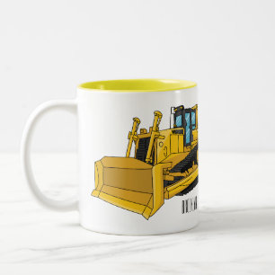 Taza Bicolor Ilustracion personalizado Bulldozer