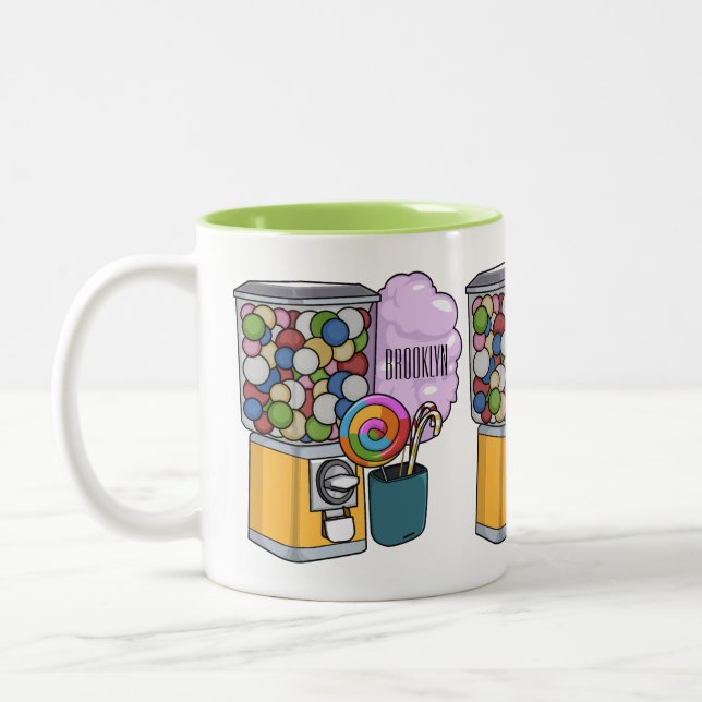 Taza Bicolor Ilustracion personalizado Candy (Izquierda)
