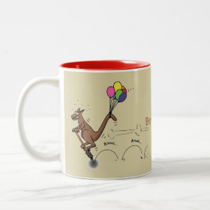 Taza Bicolor Ilustracion personalizado canguro del humor austra