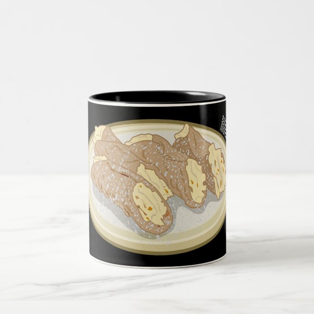 Taza Bicolor Ilustracion personalizado Cannoli (Centro)