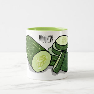 Taza Bicolor Ilustracion personalizado Cucumber