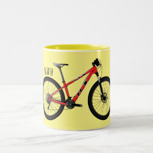 Taza Bicolor Ilustracion personalizado de bicicletas