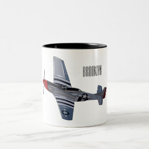 Taza Bicolor Ilustracion personalizado de bombarderos