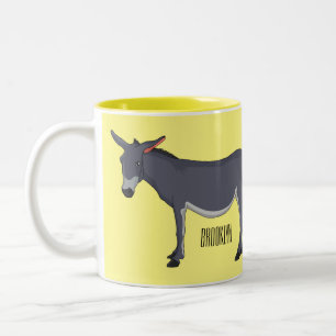 Taza Bicolor Ilustracion personalizado de burro