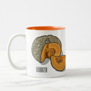 Taza Bicolor Ilustracion personalizado de calabaza