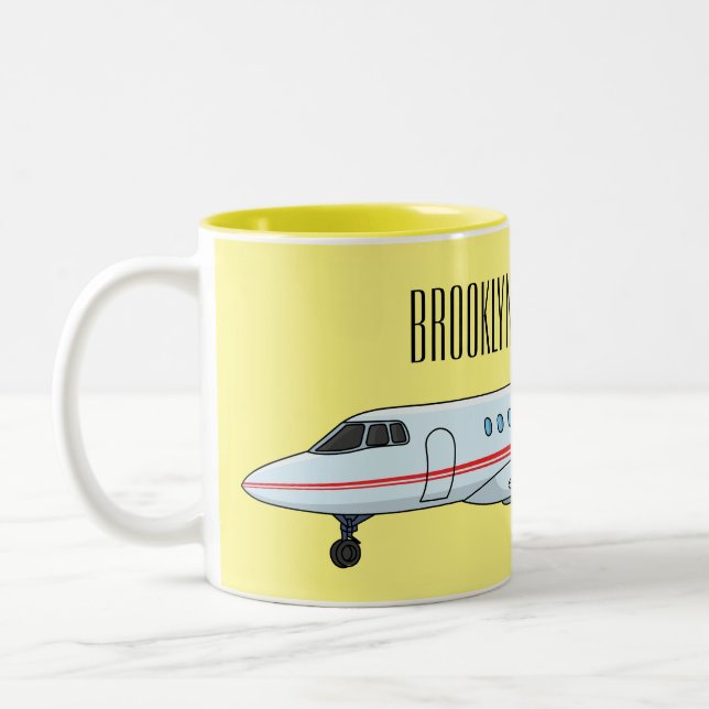 Taza Bicolor Ilustracion personalizado de chorro privado (Izquierda)