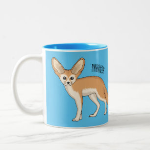 Taza Bicolor Ilustracion personalizado de Fennec fox