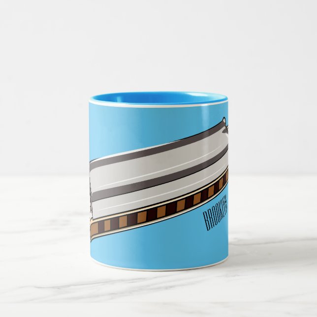 Taza Bicolor Ilustracion personalizado de Harmonica (Centro)