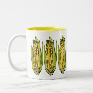 Taza Bicolor Ilustracion personalizado de maíz