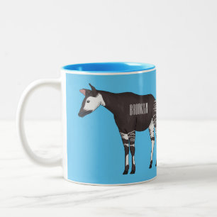 Taza Bicolor Ilustracion personalizado de Okapi