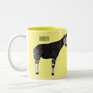 Taza Bicolor Ilustracion personalizado de Okapi