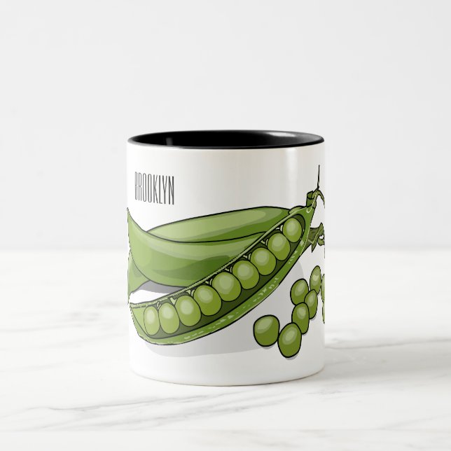 Taza Bicolor Ilustracion personalizado de Pea (Centro)