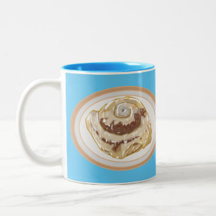 Taza Bicolor Ilustracion personalizado de rollo de canela