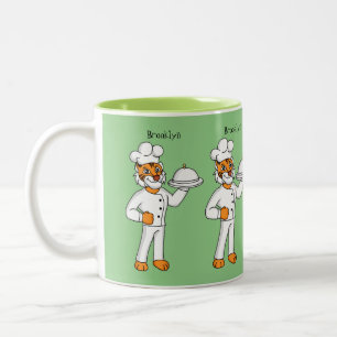 Taza Bicolor Ilustracion personalizado de tigre gracioso