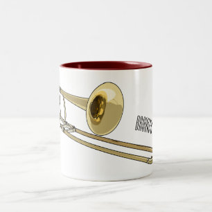 Taza Bicolor Ilustracion personalizado de Trombone