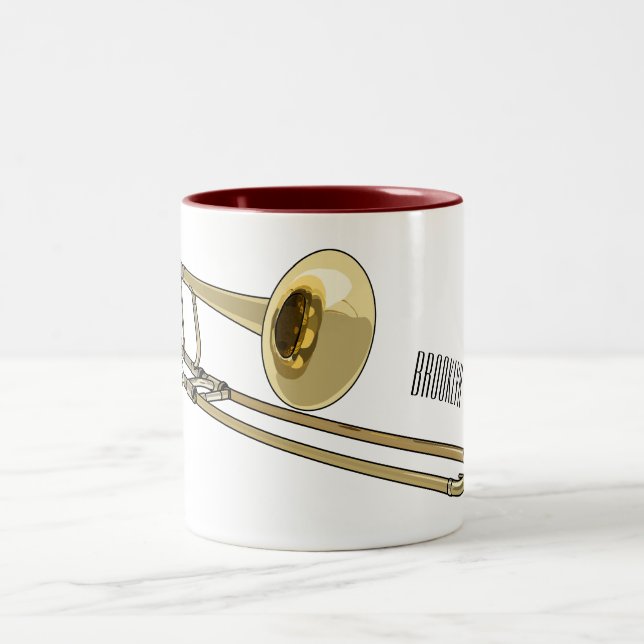 Taza Bicolor Ilustracion personalizado de Trombone (Centro)