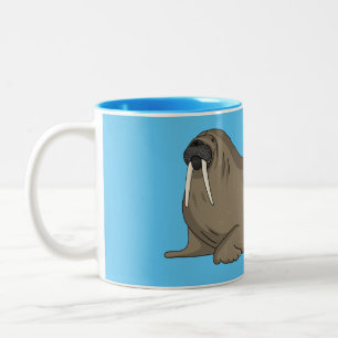 Taza Bicolor Ilustracion personalizado de Walrus
