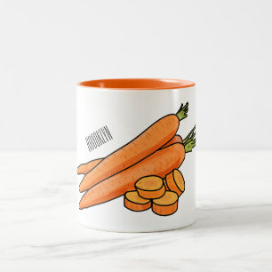 Taza Bicolor Ilustracion personalizado de zanahoria