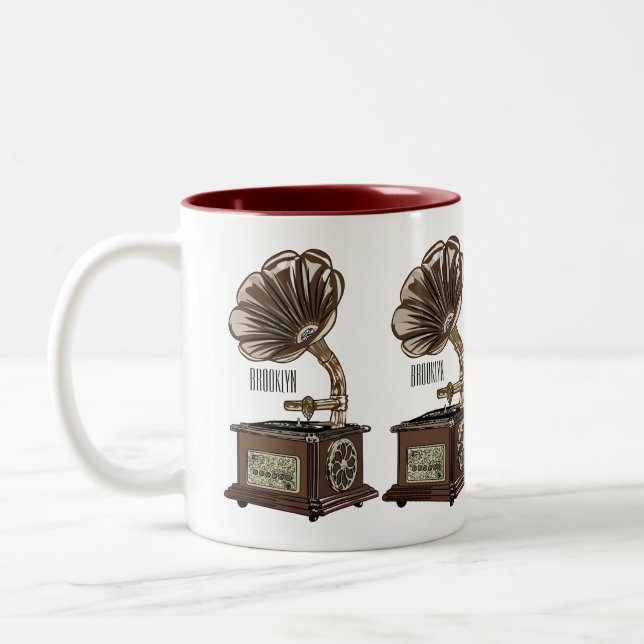 Taza Bicolor Ilustracion personalizado girable (Izquierda)