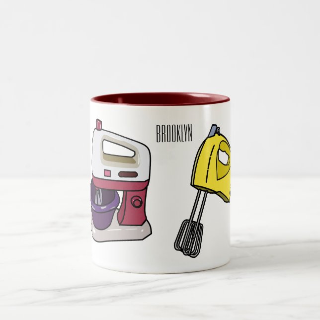 Taza Bicolor Ilustracion personalizado mezclador (Centro)