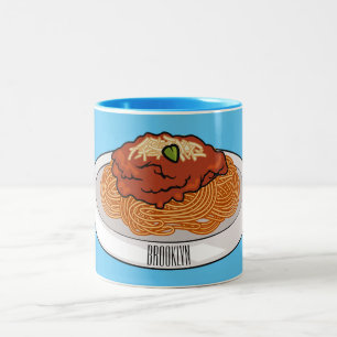 Taza Bicolor Ilustracion personalizado Spaghetti