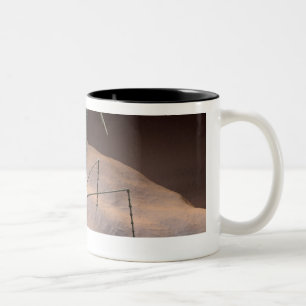 Taza Bicolor Ilustracion realista del bacteriófago