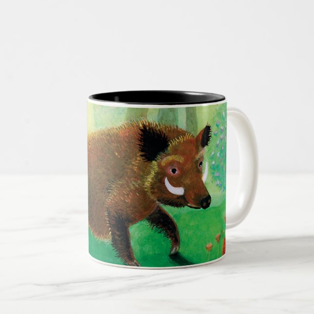 Taza Bicolor Ilustracion Wild Boar (Anverso derecho)