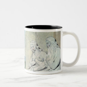 Taza Bicolor Ilustraciones del libro del trabajo