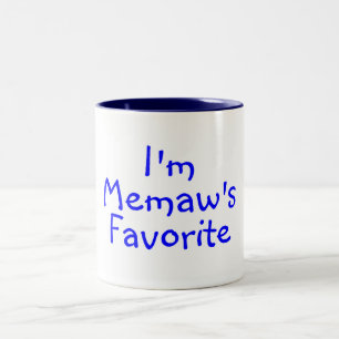 Taza Bicolor Im azul preferido de Memaws