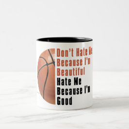 Taza Bicolor Im Beautiful Im Good Basketball