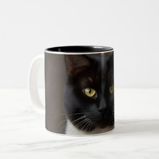 Taza Bicolor Imagen de gato