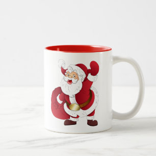 Taza Bicolor Imagen de Santa Claus.