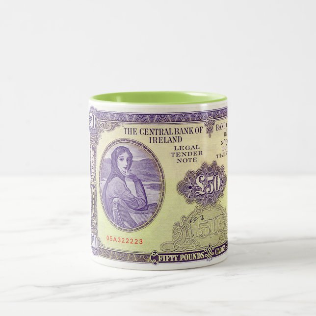 Taza Bicolor Imagen irlandesa para dos tontos (Centro)