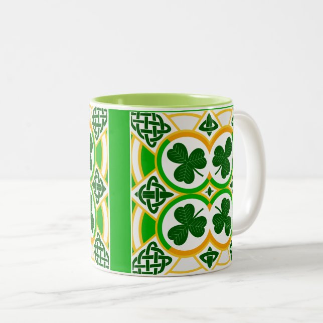 Taza Bicolor Imagen irlandesa para dos tontos (Anverso derecho)