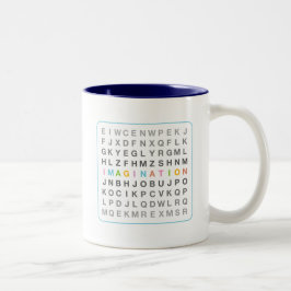 Taza Bicolor Imaginación en Rompecabezas