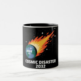 Taza Bicolor Impacto de los asteroides en el desastre cósmico 2