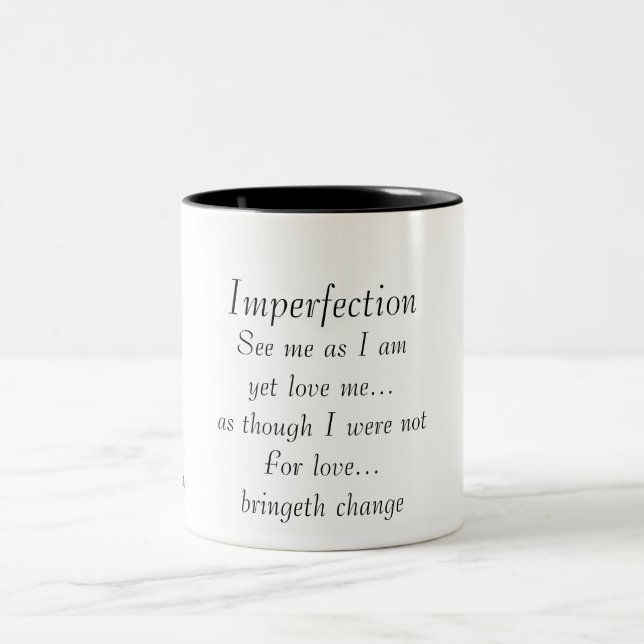 Taza Bicolor Imperfección-Véame como soy (Centro)
