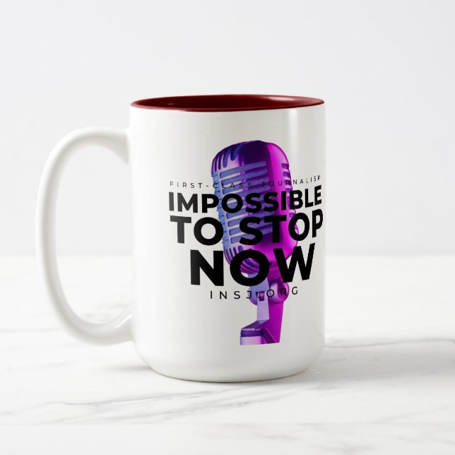 Taza Bicolor Impossible to stop (Izquierda)