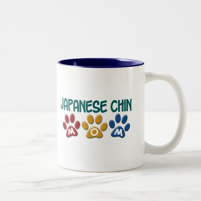 Taza Bicolor Impresión 1 de la pata de la mamá de CHIN del (Derecha)