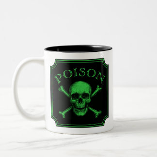 Taza Bicolor Impresión de diseño de Halloween con cráneo de env