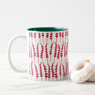 Taza Bicolor Impresión de fermento de feriado rojo