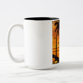 Taza Bicolor Impresión de lienzos para la serenidad de la natur
