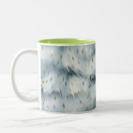 Taza Bicolor Impresión de oro azul