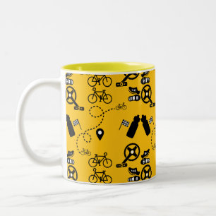 Taza Bicolor Impresión de regalo de ciclismo