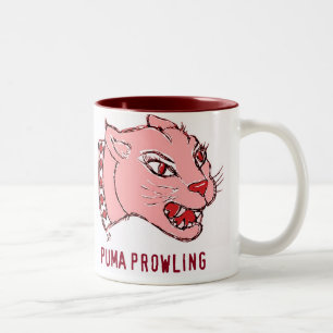 TAZA BICOLOR IMPRESIÓN DE VAGABUNDEO DEL PUMA DEL PUMA