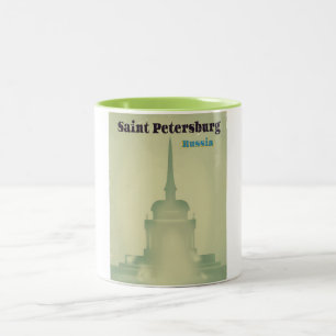 Taza Bicolor Impresión de viaje de estilo vintage de San Peters