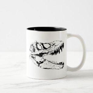 Taza Bicolor impresión del dinosaurio