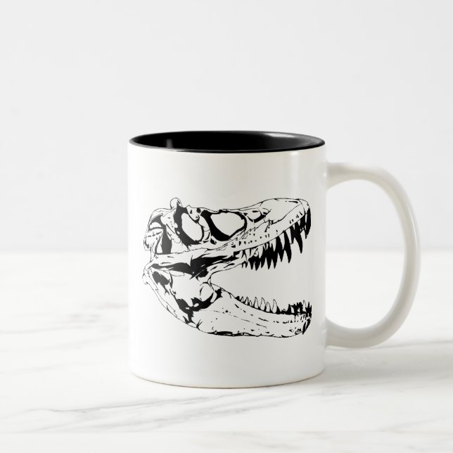 Taza Bicolor impresión del dinosaurio (Derecha)