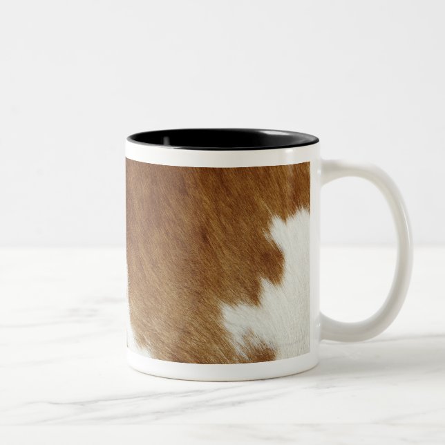 Taza Bicolor Impresión del piel de vaca de Brown (Derecha)