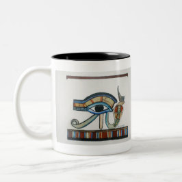 Taza Bicolor Impresión egipcia de arte del ojo del horus
